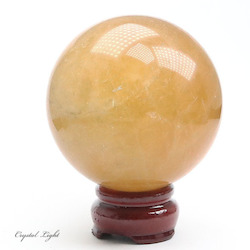 Spheres: Honey Calcite Sphere/ 78mm