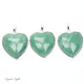 Green Aventurine Heart Pendant with Frame