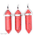 Red Howlite Double Terminated Pendant