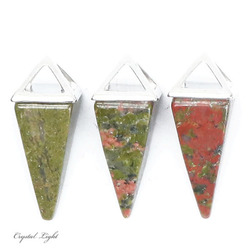 Pyramid Pendants: Unakite Pyramid Pendant
