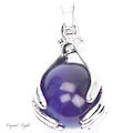 Hand and Purple Agate Sphere Pendant