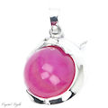 Pink Agate Dolphin Sphere Pendant
