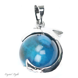 Sphere Pendants: Blue Agate Dolphin Sphere Pendant