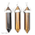 Tiger's Eye Large Double Terminated Pendant