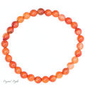 Orange Agate 6mm Bracelet