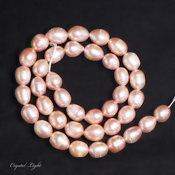 Shell and Pearl Beads: Freshwater Pearl Beads- Peach