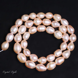 Shell and Pearl Beads: Freshwater Pearl Beads- Peach