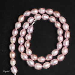 Shell and Pearl Beads: Freshwater Pearl Beads- Mauve