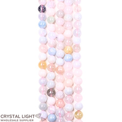 6mm Bead: Morganite and Aquamarine Beads 6mm