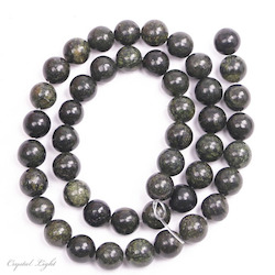 8mm Bead: Dark Serpentine 8mm Round Beads