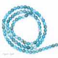 Blue Apatite 4mm Round Beads
