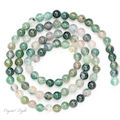 Moss Agate 4mm Round Beads