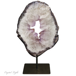Display Pieces on Stand: Amethyst Druse Ring on stand