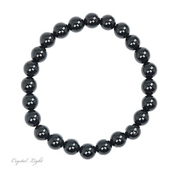 8-9mm Round Bead Bracelets: Black Onyx 8mm Bracelet