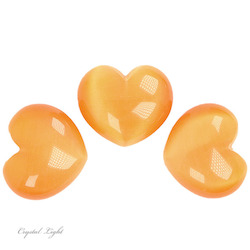 Hearts: Light Orange Cat's Eye Heart