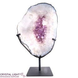 Display Pieces on Stand: Amethyst Druse Ring on Stand
