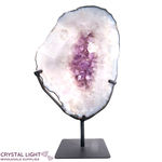 Amethyst Druse Ring on Stand