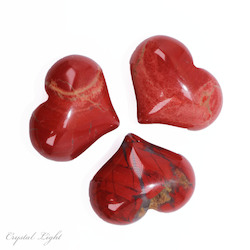 Hearts: Red Jasper Small Puff Heart