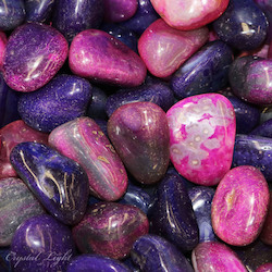 Tumbles by Weight: Dyed Agate Tumbles 30-50mm/ 250g
