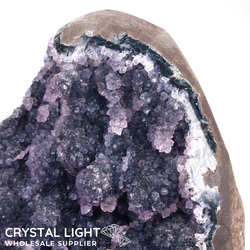 Single Druse Pieces: Black Amethyst Cut Base Druse