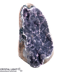 Single Druse Pieces: Black Amethyst Cut Base Druse