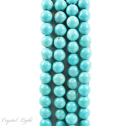 8mm Bead: Light Blue Howlite 8mm Beads