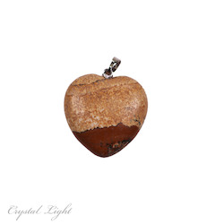 Heart Pendant: Picture Jasper Heart Pendant