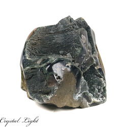 Single Druse Pieces: Black Amethyst Cut Base Druse