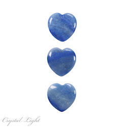 Hearts: Blue Quartz Small Flat Heart