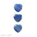 Blue Quartz Small Flat Heart