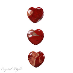 Hearts: Poppy Jasper Small Flat Heart