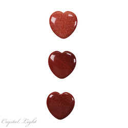 Hearts: Goldstone Small Flat Heart