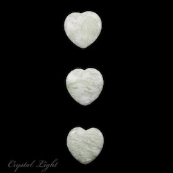 Hearts: New Jade Small Flat Heart