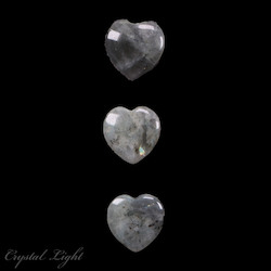 Hearts: Labradorite Small Flat Heart