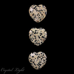 Hearts: Dalmatian Jasper Small Flat Heart