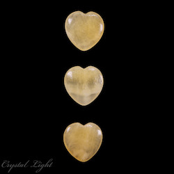 Hearts: Orange Calcite Small Flat Heart