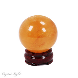 Spheres: Honey Calcite Sphere/ 72mm