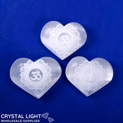 Hearts: Selenite Mandala Heart