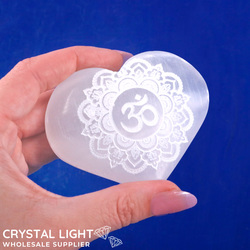 Hearts: Selenite Mandala Heart