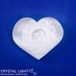 Hearts: Selenite Mandala Heart